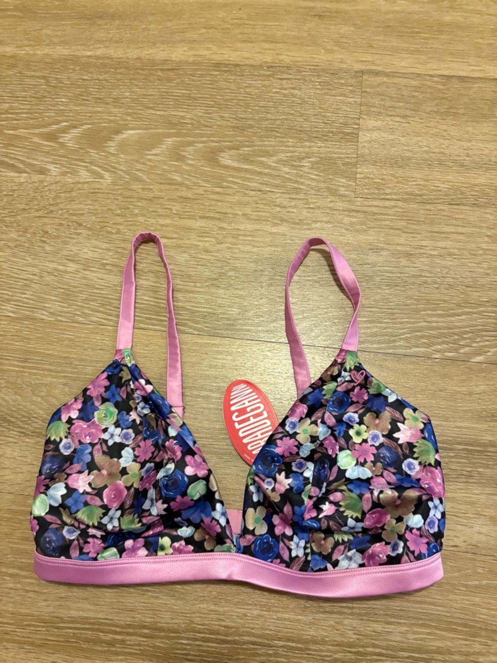 NWT Parade Ganni  Luminous Glow Triangle Bralette GLOW SATIN